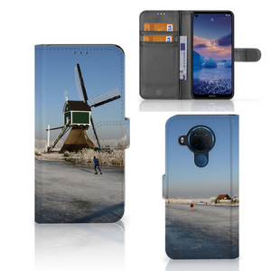 Nokia 5.4 Flip Cover Schaatsers