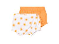 lupilu 2 baby broekjes (wit/oranje, 62/68)