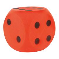Basic Dobbelsteen soft rood 16 cm