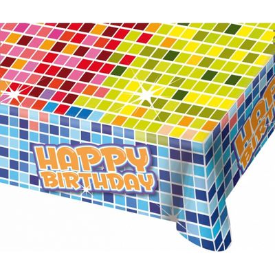 Happy birthday tafelkleed 130x80 cm