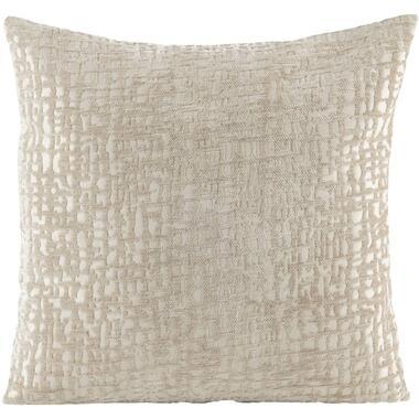 Sierkussenhoes Kiran - taupe - 45x45 cm - Leen Bakker
