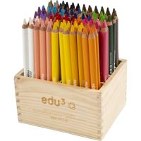 EDU3 Edu jumbo kleurpotlood, dikte 10 mm, vulling 6,25 mm, diverse kleuren, 96 stuk/ 1 doos