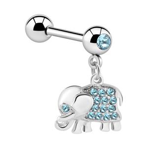 Jeweled Barbell with Charm Chirurgisch staal 316L / Belegde messing Barbells