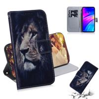 Leeuw patroon gekleurde tekening horizontale Flip lederen case voor Xiaomi Redmi 7 met houder & card slots & portemonnee