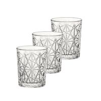 Whisky tumbler glazen - 12x - Lounge serie - transparant - 390 ml