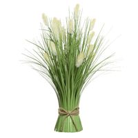 Kunstplant rietgras/pluimgras - groen - 35 x 70 cm - thumbnail