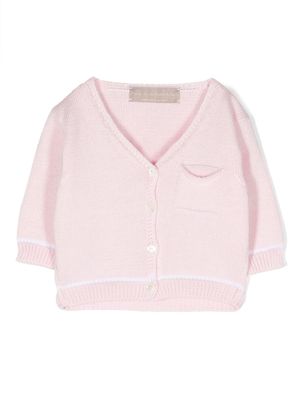 La Stupenderia cardigan à col v - Rose