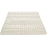 Anti-slip badmat creme wit 55 x 55 cm vierkant   -