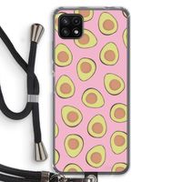 Dancing avocados: Samsung Galaxy A22 5G Transparant Hoesje met koord
