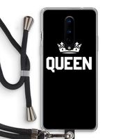Queen zwart: OnePlus 8 Transparant Hoesje met koord
