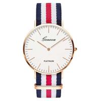 2 PC'S eenvoudige ultradunne grote Dial twee-pins kleur bijpassende nylon canvas riem quartz horloge (oranje)