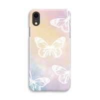 White butterfly: iPhone XR Volledig Geprint Hoesje