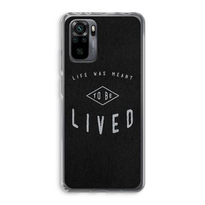 To be lived: Xiaomi Redmi Note 10 Pro Transparant Hoesje