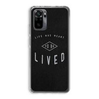 To be lived: Xiaomi Redmi Note 10 Pro Transparant Hoesje