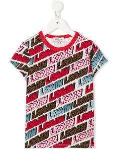 Lanvin Enfant t-shirt à logo imprimé - Rose