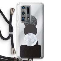 Marmeren cirkels: Huawei P40 Pro Plus Transparant Hoesje met koord