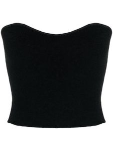 Nanushka haut bandeau Aiva à coupe crop - Noir