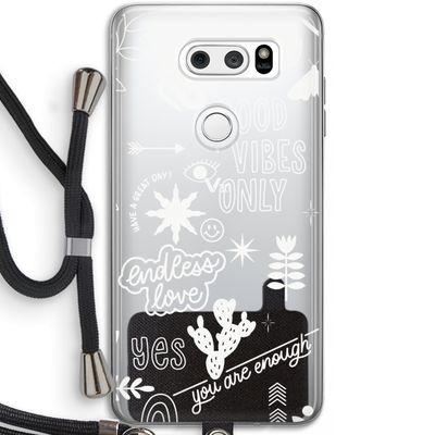 Good vibes: LG V30 Transparant Hoesje met koord