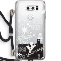 Good vibes: LG V30 Transparant Hoesje met koord