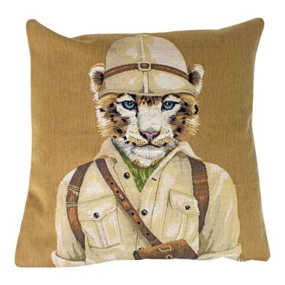 Gobelin Kussen Safari Panter (45 x 45 cm)