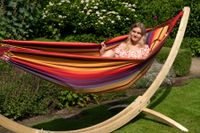 'Wood & Rainbow' Double Tweepersoons Hangmatset - 180 kg - Veelkleurig - Brazilië - Tropilex 'Wood & Rainbow' Double Tweepersoons Hangmatset - 180 kg - Veelkleurig - Brazilië - Tropilex