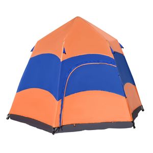 Quick-Up tent dubbelwandige tent familietent voor 4â€“6 personen, buiten waterdicht