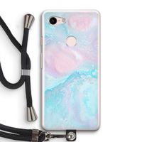 Fantasie pastel: Pixel 3 Transparant Hoesje met koord