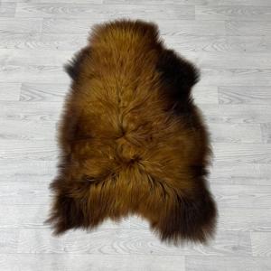 IJslander schapenvacht bruin wit 100x65cm M