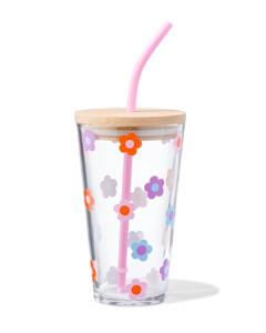 HEMA Mason Jar 410ml Bamboe Bloem
