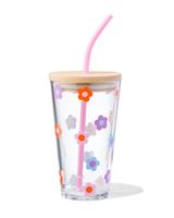 HEMA Mason Jar 410ml Bamboe Bloem HEMA Mason Jar 410ml Bamboe Bloem