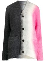 sacai cardigan en laine à imprimé tie dye - Noir - thumbnail