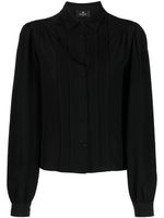 ETRO blouse en soie à détails nervurés - Noir