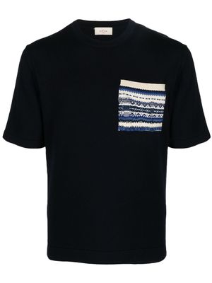 Altea t-shirt à poche en maille - Bleu