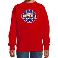 Have fear Australia is here / Australie supporter sweater rood voor kids - thumbnail