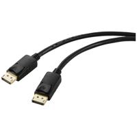 Renkforce RF-5771514 DisplayPort-kabel DisplayPort Aansluitkabel DisplayPort-stekker, DisplayPort-stekker 2.00 m Zwart Rond - thumbnail