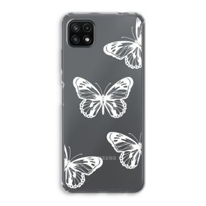 White butterfly: Samsung Galaxy A22 5G Transparant Hoesje