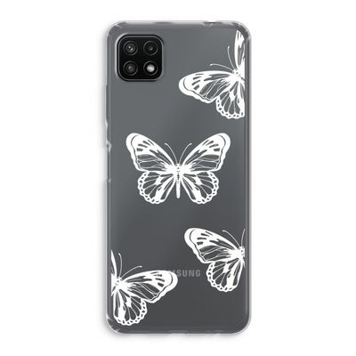 White butterfly: Samsung Galaxy A22 5G Transparant Hoesje