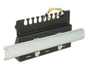 DeLOCK 43339 patch paneel 12 poorten zwart, geschikt voor DIN rail