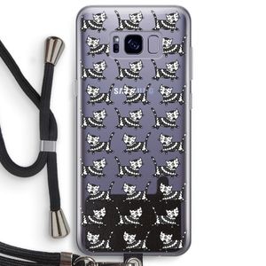 Zwarte poes: Samsung Galaxy S8 Plus Transparant Hoesje met koord