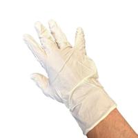 Latex wegwerphandschoenen poedervrij xl wit/beige