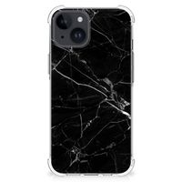 iPhone 15 Anti-Shock Hoesje Marmer Zwart - Origineel Cadeau Vader