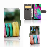 Samsung Galaxy A40 Book Cover Macarons