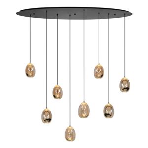 Highlight HanglampGolden Egg zwart 8-lichts ovaal - H5452.01