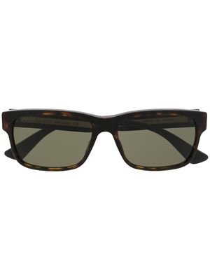 Gucci Eyewear lunettes de soleil à monture rectangulaire - Noir