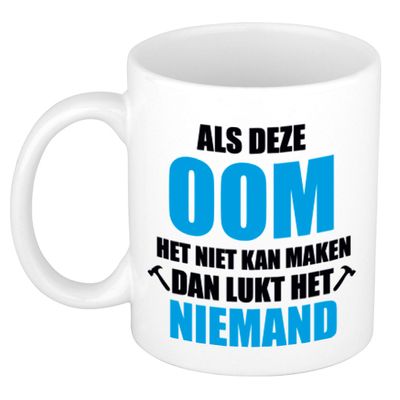 Als deze oom het niet kan maken mok / beker wit 300 ml