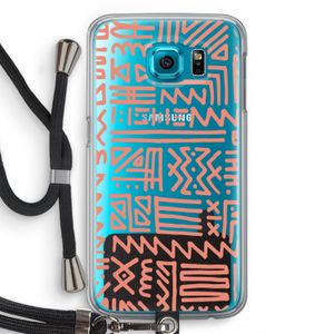 Marrakech Pink: Samsung Galaxy S6 Transparant Hoesje met koord