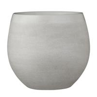 Bloempot - creme wit - H20 x D23 cm - keramiek - voor kamerplant - plantenpotten
