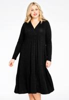 Yoek Jurk met volant SILVER CRUSH | Zwart | Maat 58/60