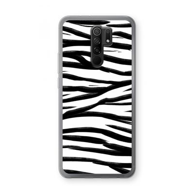 Zebra pattern: Xiaomi Redmi 9 Transparant Hoesje