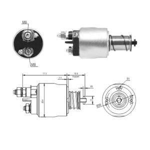 Magneetschakelaar, startmotor MEAT & DORIA, Diameter (mm)54mm, u.a. für Fiat, Abarth, Alfa Romeo, Lancia, Ford